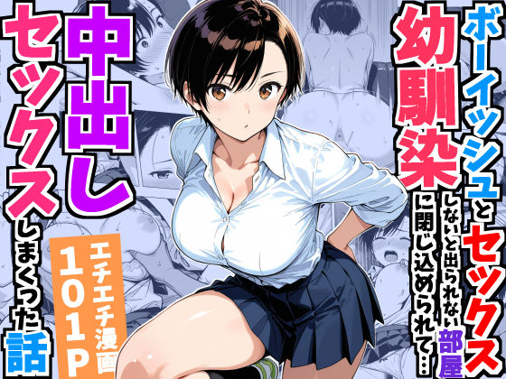 【一挙フル】ボーイッシュ幼馴染と「セックスしないと出られない部屋」に閉じ込められて…中出しセックスしまくった話（raw）